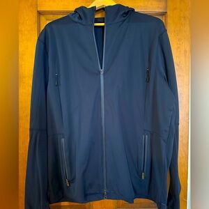Men’s Lululemon full zip hoodie light to medium weight. Size XXL navy blue.